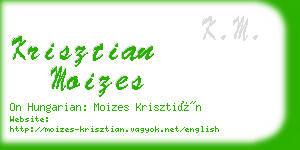 krisztian moizes business card